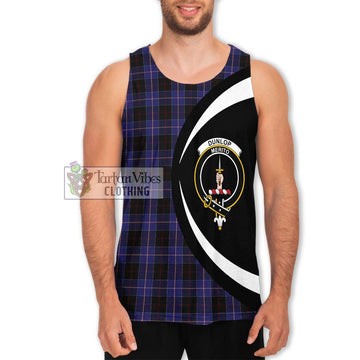 Dunlop Tartan Men's Tank Top with Family Crest Circle Style