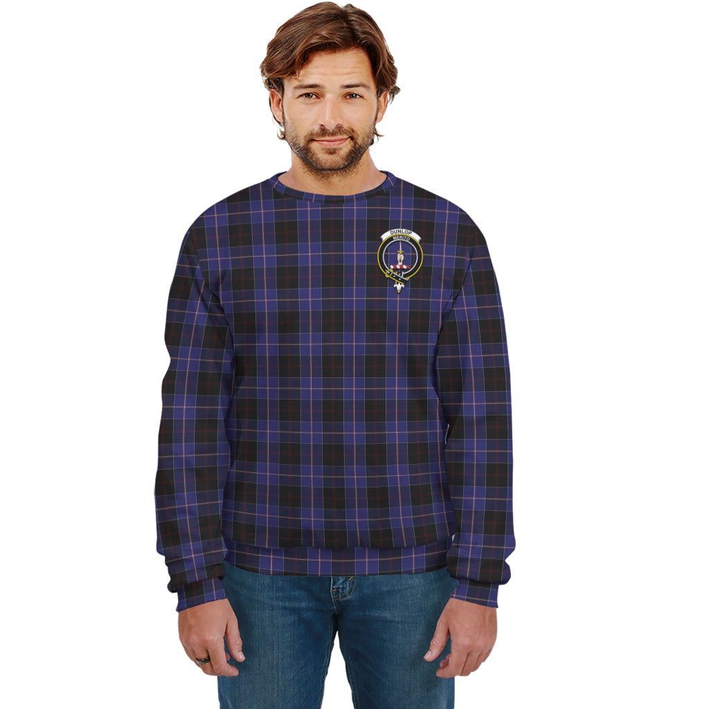 Dunlop Tartan Sweatshirt with Family Crest Unisex - Tartan Vibes Clothing