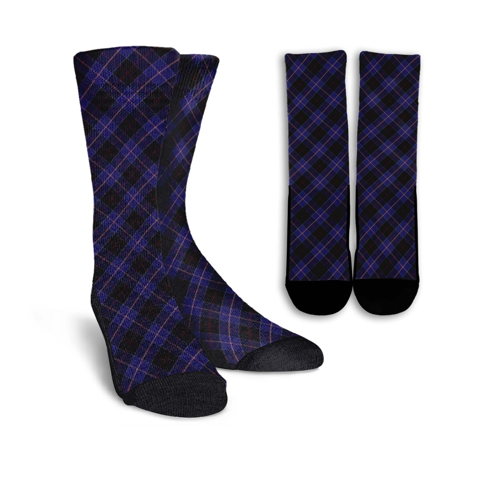 Dunlop Tartan Crew Socks Cross Tartan Style - Tartanvibesclothing