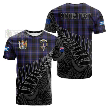 Dunlop Crest Tartan Cotton T-shirt with New Zealand Silver Fern Half Style