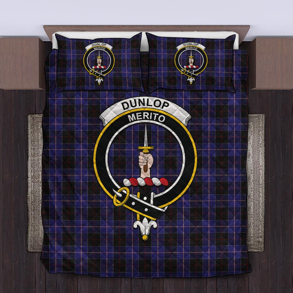 Dunlop Tartan Quilt Bed Set with Family Crest Twin - Tartan Vibes Clothing