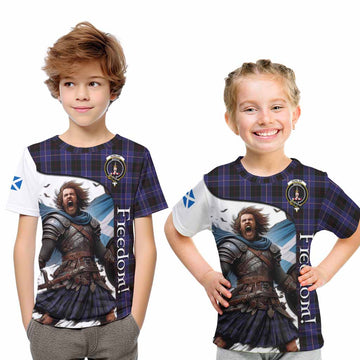 Dunlop Crest Tartan Kid T-Shirt Inspired by the Freedom of Scottish Warrior