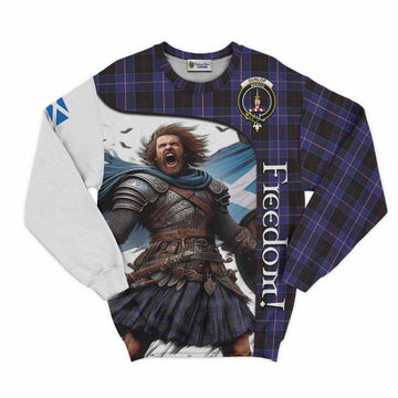 Dunlop Crest Tartan Sweatshirt Inspired by the Freedom of Scottish Warrior