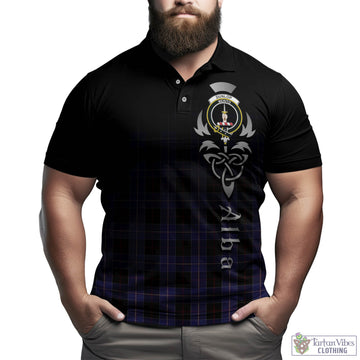 Dunlop Tartan Polo Shirt Featuring Alba Gu Brath Family Crest Celtic Inspired