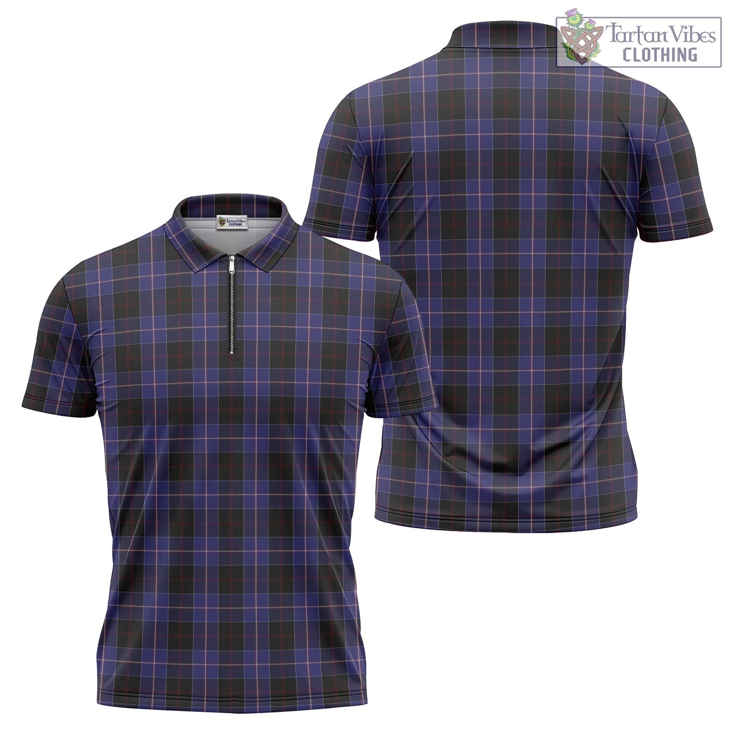 Tartan Vibes Clothing Dunlop Tartan Zipper Polo Shirt