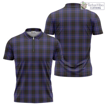 Dunlop Tartan Zipper Polo Shirt