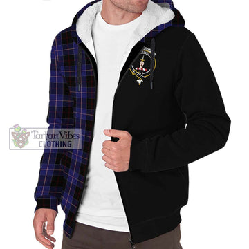 Dunlop Tartan Sherpa Hoodie with Family Crest and Half Of Me Style