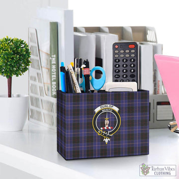 Dunlop Tartan Pen Holder with Family Crest