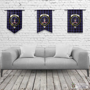 Dunlop Tartan Gonfalon, Tartan Banner with Family Crest