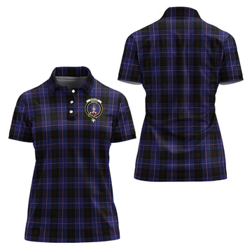 Dunlop Tartan Polo Shirt with Family Crest For Women