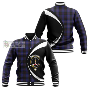 Dunlop Tartan Baseball Jacket with Family Crest Circle Style