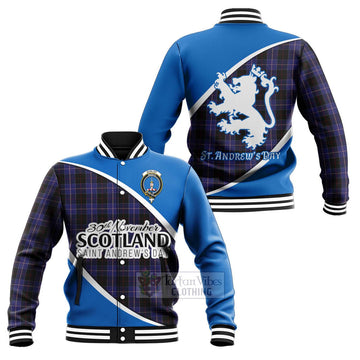 Dunlop Family Crest Tartan Baseball Jacket Celebrate Saint Andrew's Day in Style