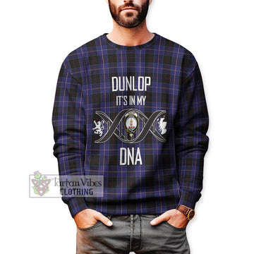 Dunlop Tartan Sweatshirt with Family Crest DNA In Me Style