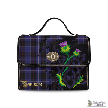 Dunlop Tartan Waterproof Canvas Bag with Scotland Map and Thistle Celtic Accents