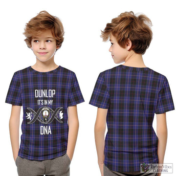 Dunlop Tartan Kid T-Shirt with Family Crest DNA In Me Style