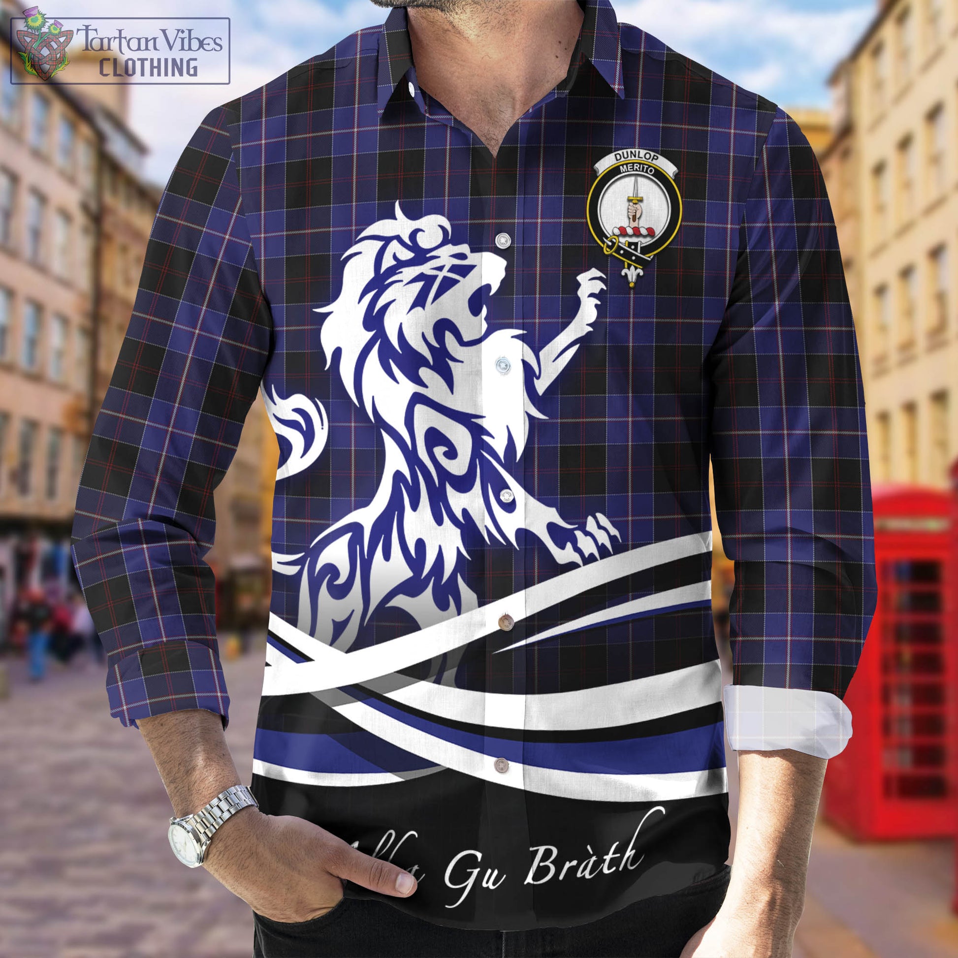 dunlop-tartan-long-sleeve-button-up-shirt-with-alba-gu-brath-regal-lion-emblem