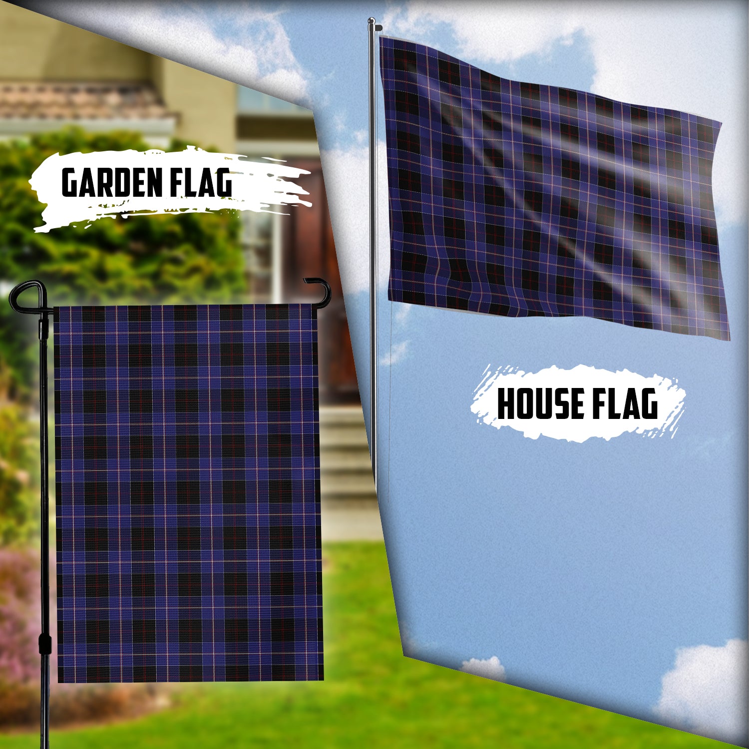 Dunlop Tartan Flag Garden Flag (Vertical) - Tartan Vibes Clothing