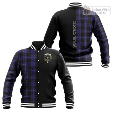 Dunlop Tartan Baseball Jacket with Family Crest and Half Of Me Style