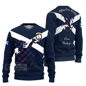 Dunlop Tartan Lion Rampant Ugly Sweater Proudly Display Your Heritage with Alba Gu Brath and Clan Name