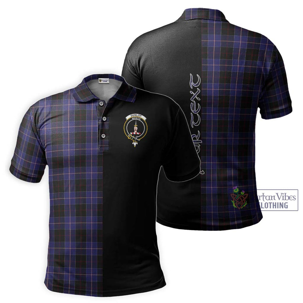 Dunlop Tartan Polo Shirt with Family Crest and Half Of Me Style Kid - Tartanvibesclothing Shop