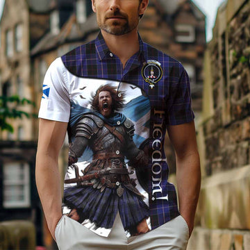 Dunlop Crest Tartan Short Sleeve Button Shirt Inspired by the Freedom of Scottish Warrior