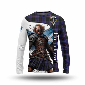 Dunlop Crest Tartan Long Sleeve T-Shirt Inspired by the Freedom of Scottish Warrior