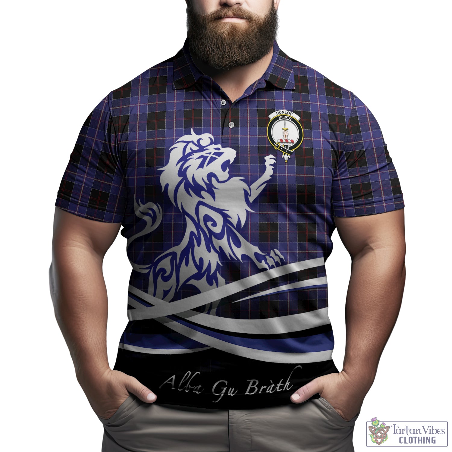 dunlop-tartan-polo-shirt-with-alba-gu-brath-regal-lion-emblem