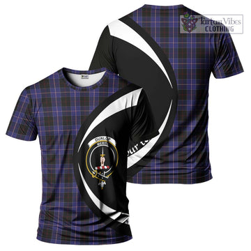 Dunlop Tartan T-Shirt with Family Crest Circle Style