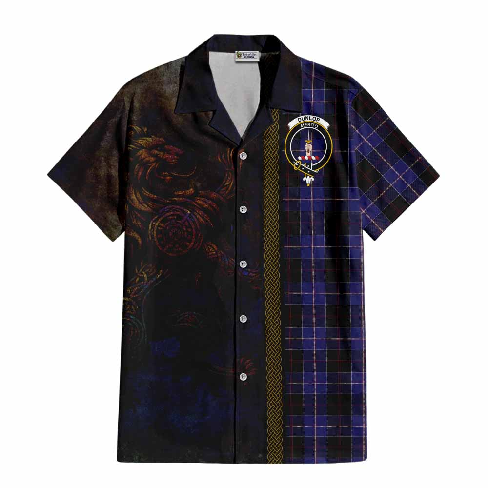 Dunlop Tartan Family Crest Hawaiian Shirt Alba Gu Brath Be Brave Lion Ancient Style Kid - Tartan Vibes Clothing