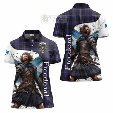 Dunlop Crest Tartan Women's Polo Shirt Inspired by the Freedom of Scottish Warrior