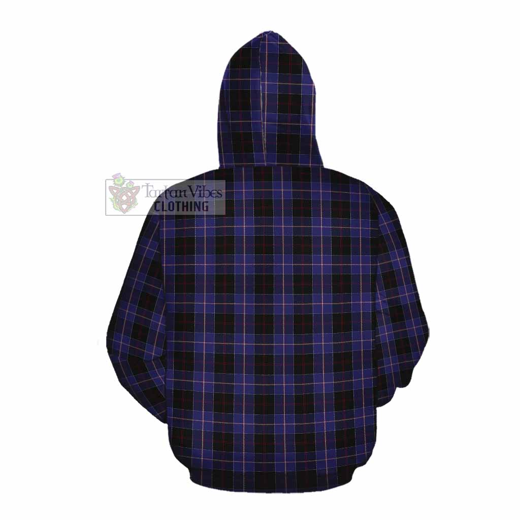 Tartan Vibes Clothing Dunlop Tartan Cotton Hoodie with Family Crest DNA In Me Style