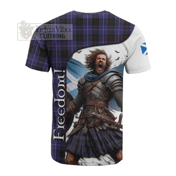 Dunlop Crest Tartan Cotton T-shirt Inspired by the Freedom of Scottish Warrior