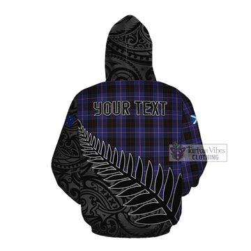 Dunlop Crest Tartan Cotton Hoodie with New Zealand Silver Fern Half Style