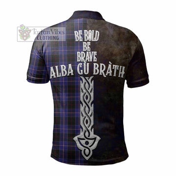 Dunlop Tartan Family Crest Polo Shirt Alba Gu Brath Be Brave Lion Ancient Style - Tartan Vibes Clothing
