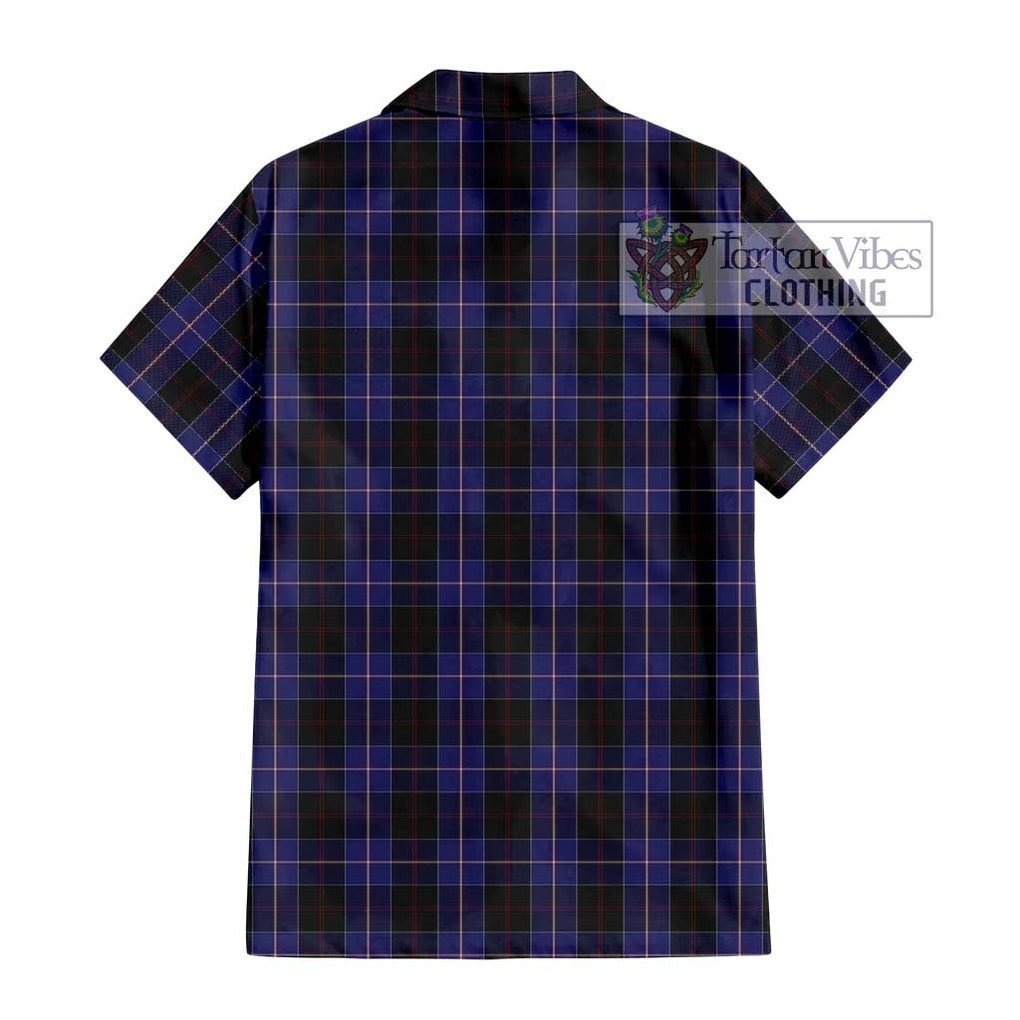 Dunlop Tartan Short Sleeve Button Shirt with Family Crest DNA In Me Style - Tartanvibesclothing Shop