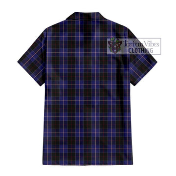 Dunlop Tartan Short Sleeve Button Shirt with Family Crest DNA In Me Style