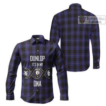 Dunlop Tartan Long Sleeve Button Shirt with Family Crest DNA In Me Style