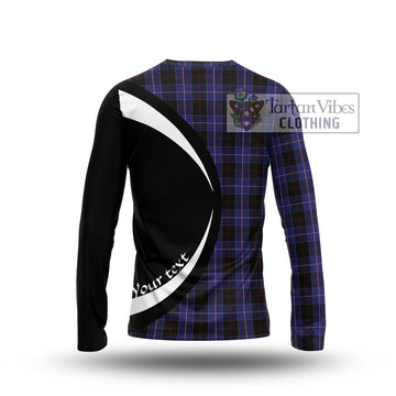 Dunlop Tartan Long Sleeve T-Shirt with Family Crest Circle Style