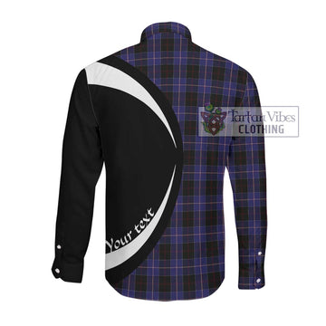 Dunlop Tartan Long Sleeve Button Up with Family Crest Circle Style