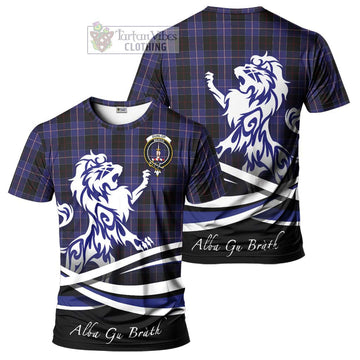 Dunlop Tartan Cotton T-shirt with Alba Gu Brath Regal Lion Emblem