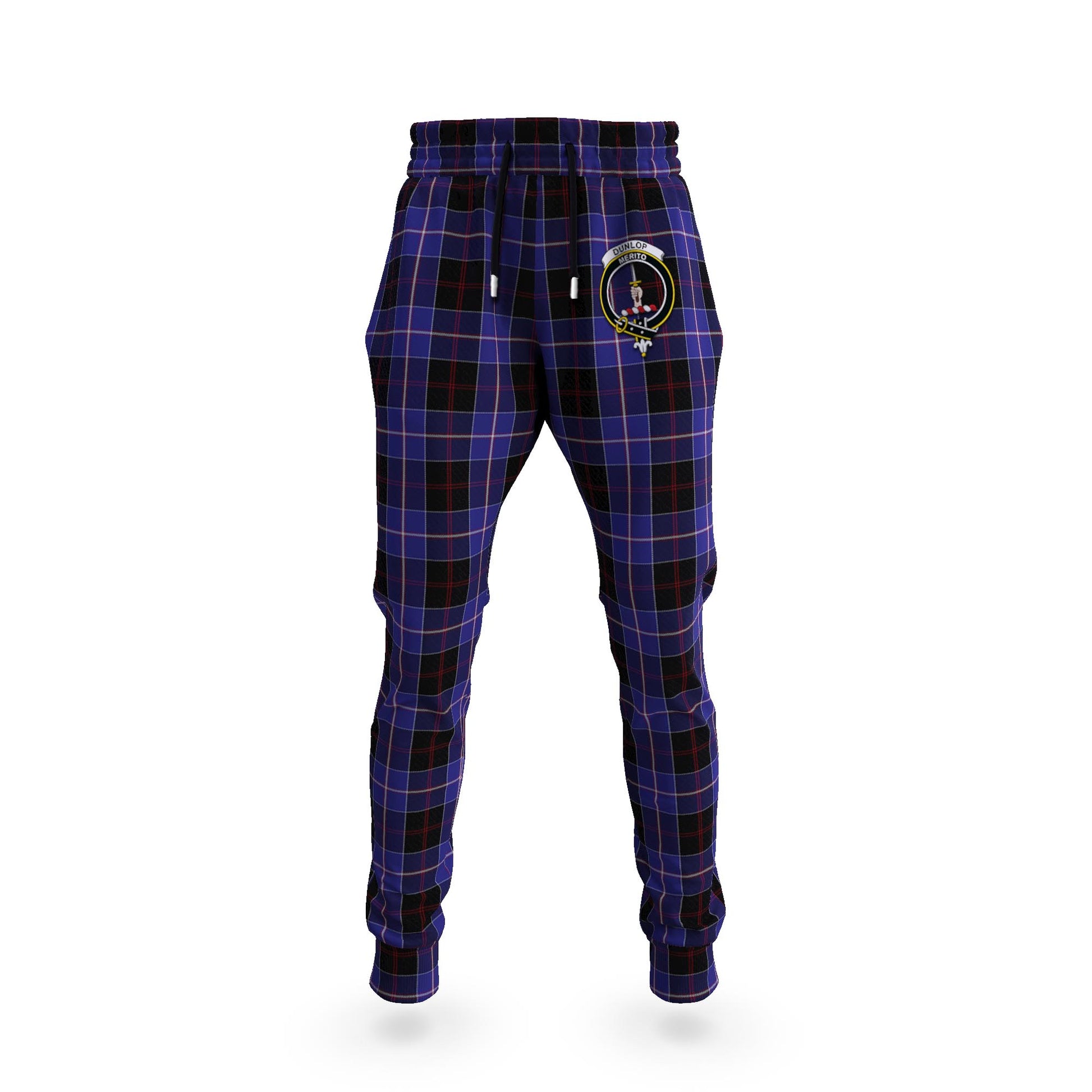 Dunlop Tartan Joggers Pants with Family Crest 5XL - Tartan Vibes Clothing