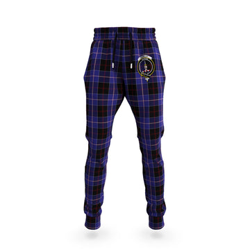 Dunlop Tartan Joggers Pants with Family Crest