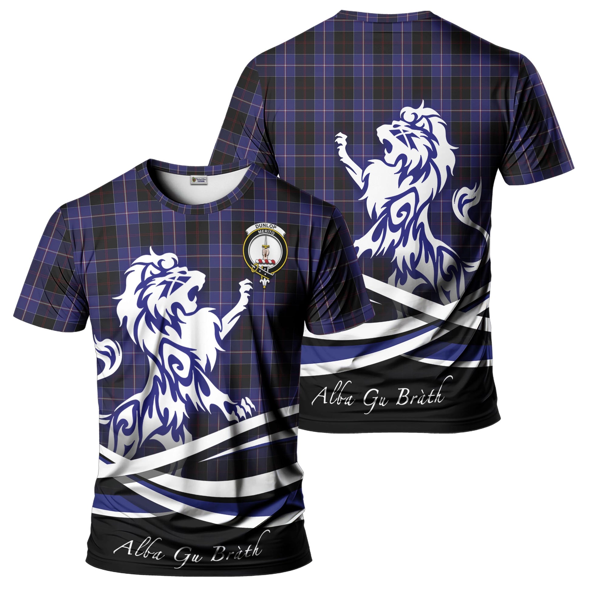 dunlop-tartan-t-shirt-with-alba-gu-brath-regal-lion-emblem