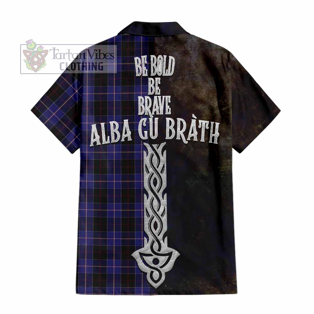Dunlop Tartan Family Crest Hawaiian Shirt Alba Gu Brath Be Brave Lion Ancient Style - Tartan Vibes Clothing