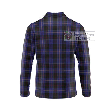 Dunlop Tartan Long Sleeve Polo Shirt with Family Crest DNA In Me Style