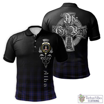 Dunlop Tartan Polo Shirt Featuring Alba Gu Brath Family Crest Celtic Inspired