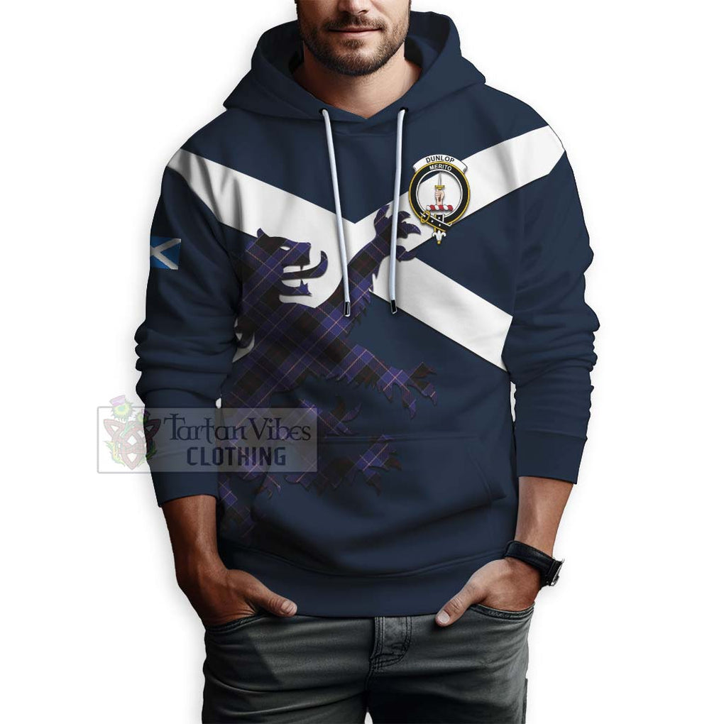 Tartan Vibes Clothing Dunlop Tartan Lion Rampant Hoodie – Proudly Display Your Heritage with Alba Gu Brath and Clan Name