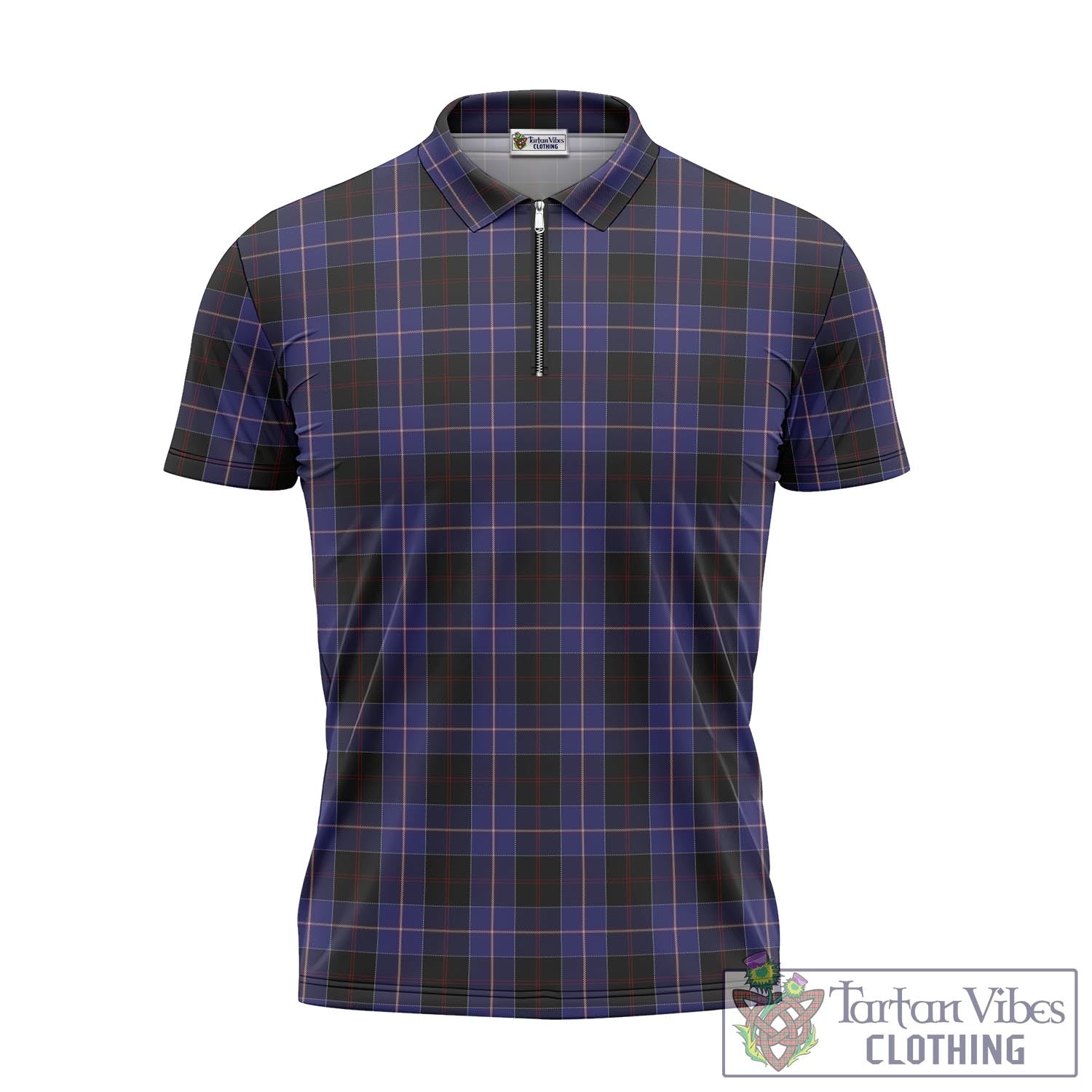 Tartan Vibes Clothing Dunlop Tartan Zipper Polo Shirt