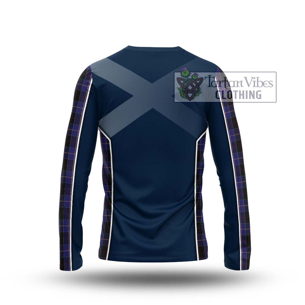 Dunlop Tartan Long Sleeve T-Shirt with Family Crest and Lion Rampant Vibes Sport Style - Tartan Vibes Clothing