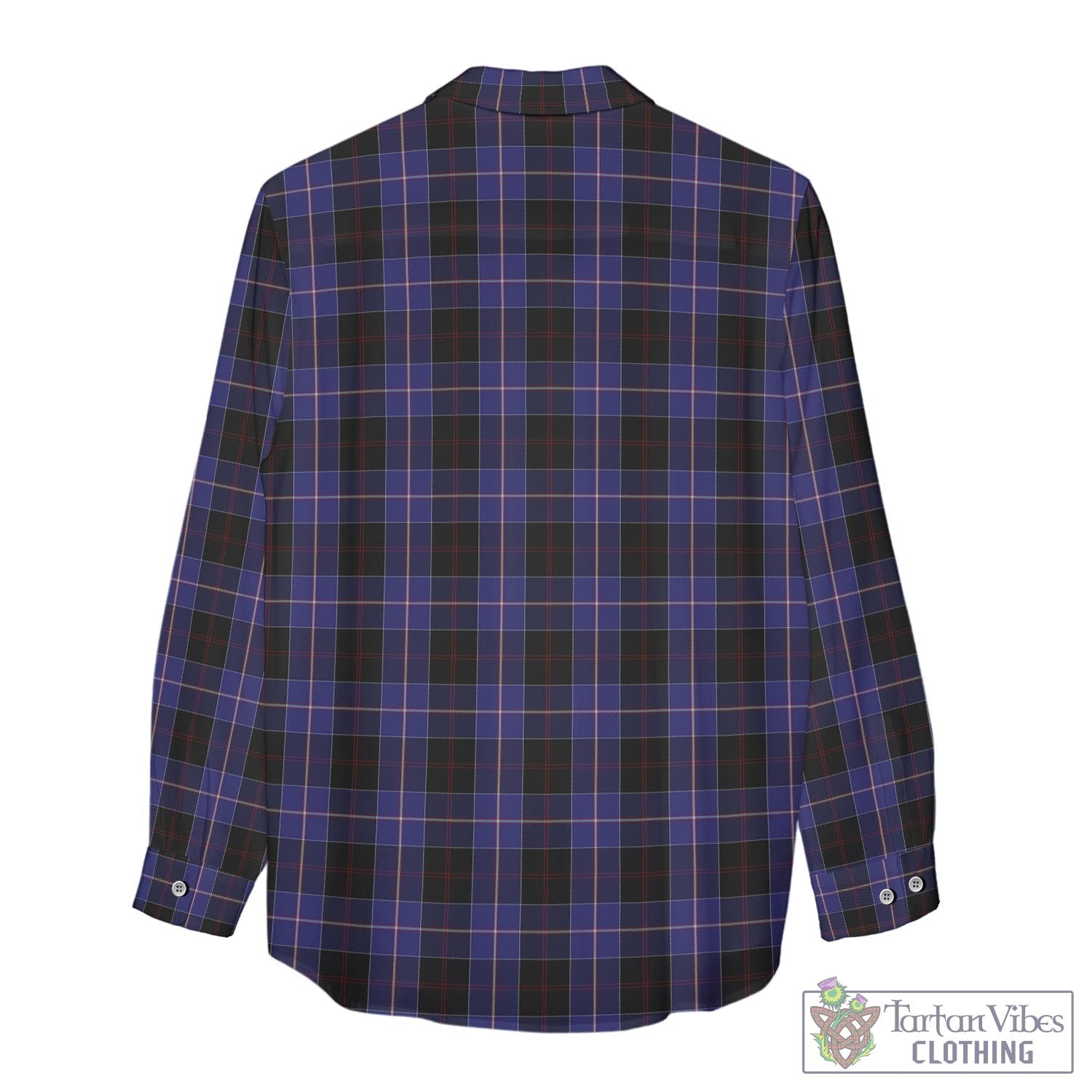 Tartan Vibes Clothing Dunlop Tartan Womens Casual Shirt with Family Crest